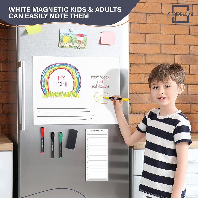 Weekly Meal Planner Dry Erase 13"x17” Magnetic Diet Planner For Fridge 