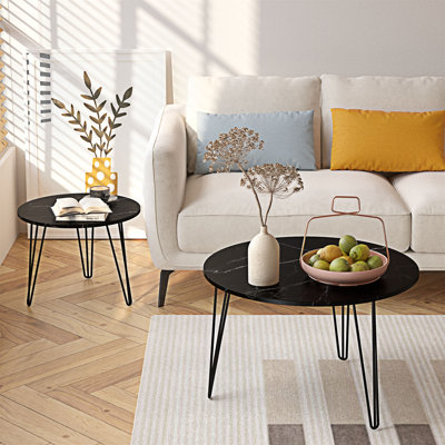 Ensemble de 2 tables basses gigognes
