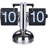 Retro Digital Flip Down Clock -Battery Powered Internal Gear Operated Clock For Home & Office Décor -Black