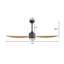 Ventilateur de plafond à 4 pales en ABS de 52 pouces pour l'intérieur et l'extérieur avec DEL intégrée et télécommande, noir et bois de hêtre-405680977-405680982-413678760