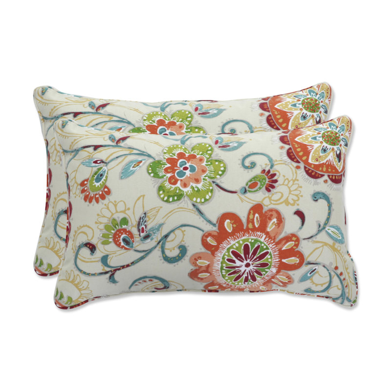 Floral Outdoor Throw Pillow
