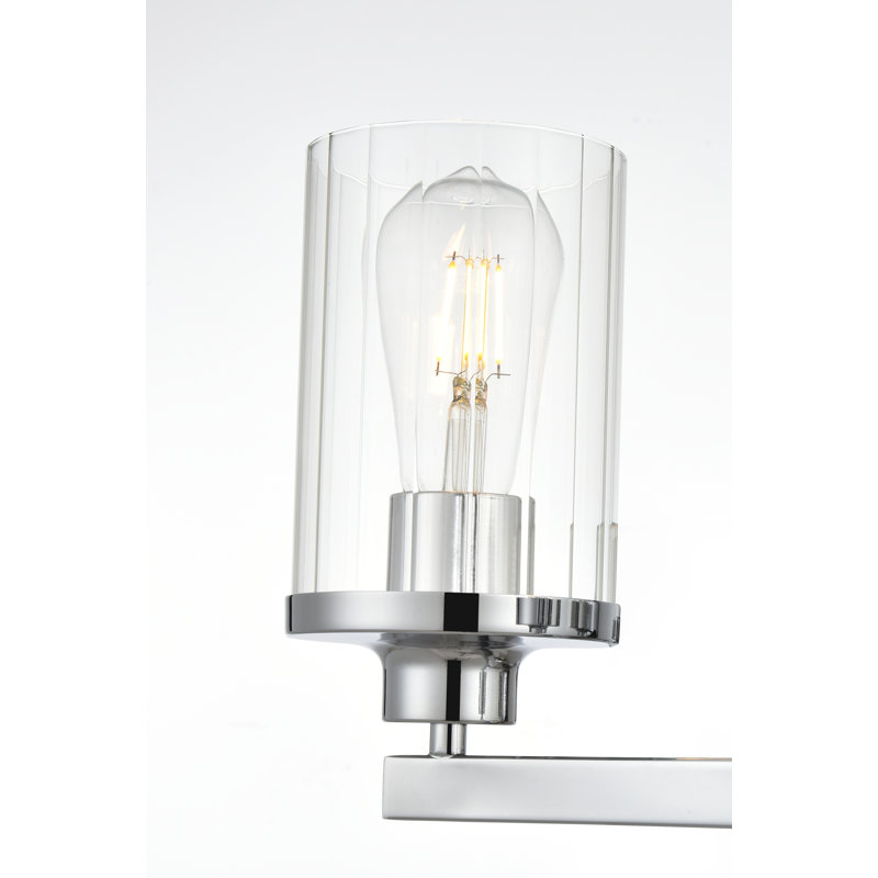 Éclairage pour meuble-lavabo à intensité variable Dariela, Chrome, H 10 po x l 12 po x P 12 po, Deux lumières