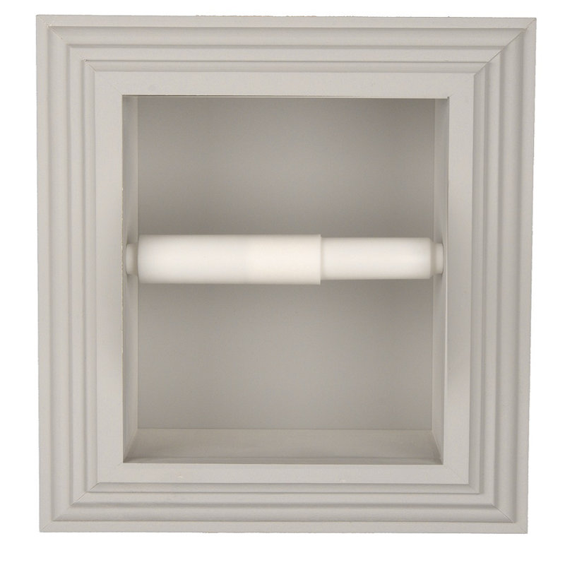 Porte-papier hygiénique encastré Tracy, Gris