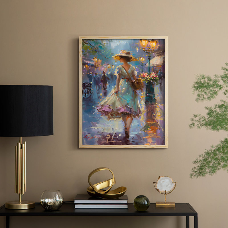 Series CMVIII Framed Print - Solid Wood, Natural, 30" H x 24" W