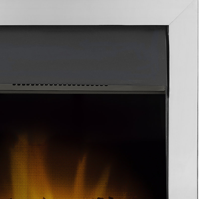 Adam 115cm W Electric Electric Fireplace Suite with 6824.28 BTU, Chrome