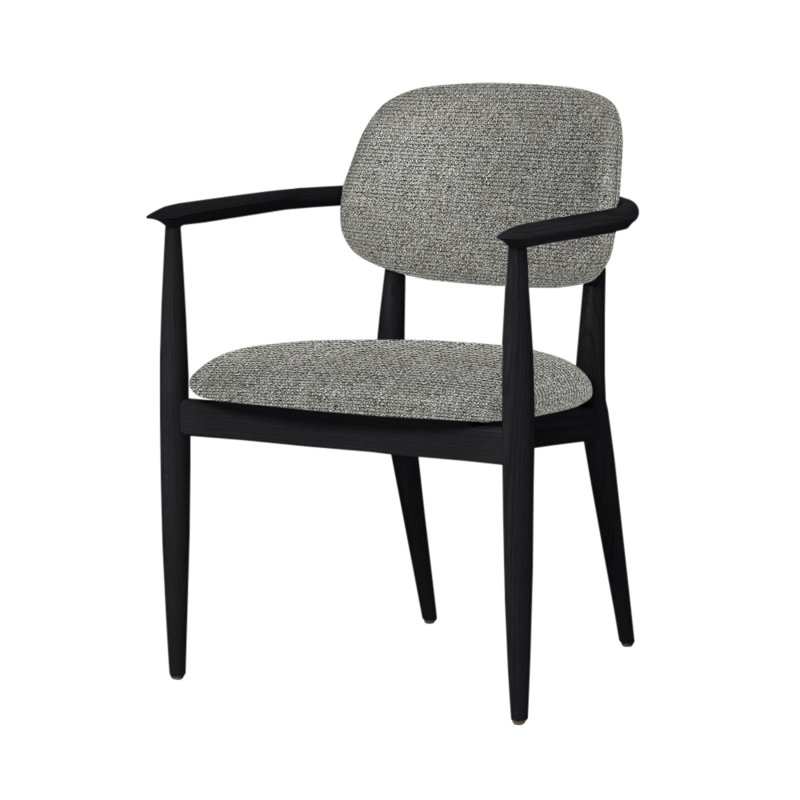 Chaise Slow de Space Copenhagen, Chêne onyx, Medley 60003