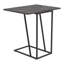 Table d'appoint rectangulaire en gris rustique avec construction en métal pour une base industrielle et un intérieur de style durable