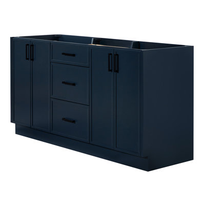 Ariel Kelley 66 Inch Double Sink Base Cabinet In Oak