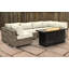 Ensemble de conversation modulaire 7 pièces avec foyer en métal et coussins Sunbrella Lsi-857523011