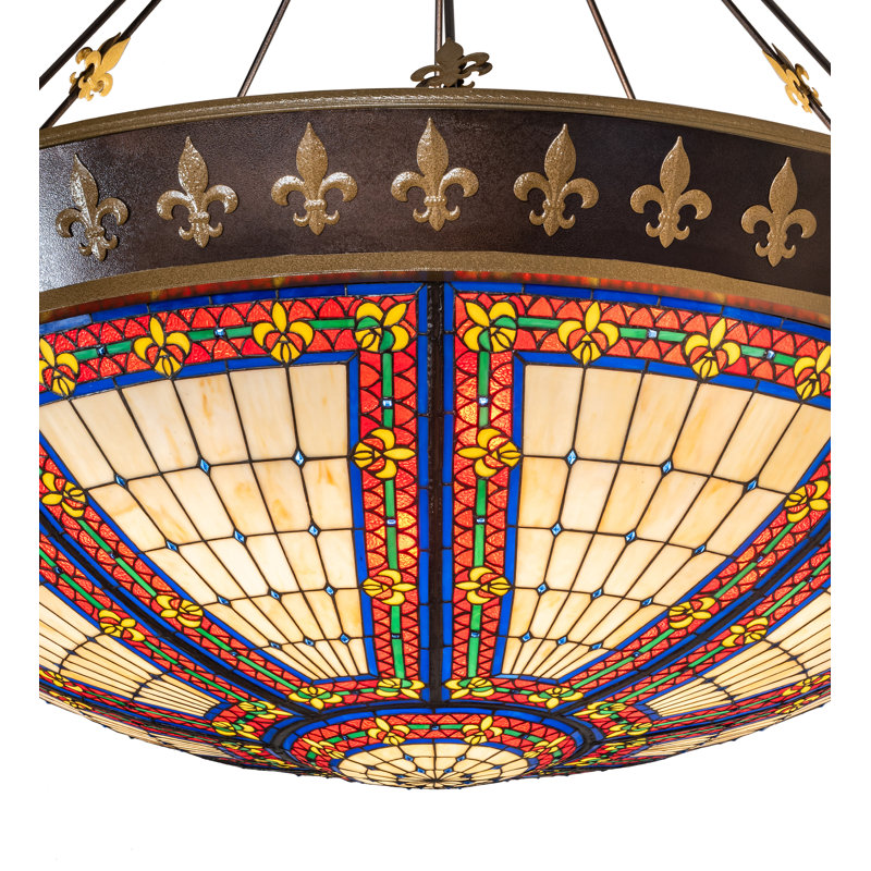 62" Wide Fleur-De-Lis Inverted Pendant