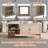 Storage Coffee Table with 4 Sliding Door