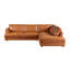 Canapé modulaire Glander - Cuir cognac-717103195