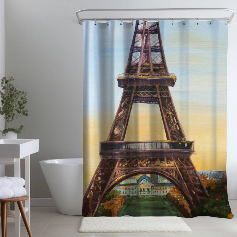 Shower Curtain CI349 – Polyester Shower Curtain, Dye Sublimation Print, 71" W × 74" L