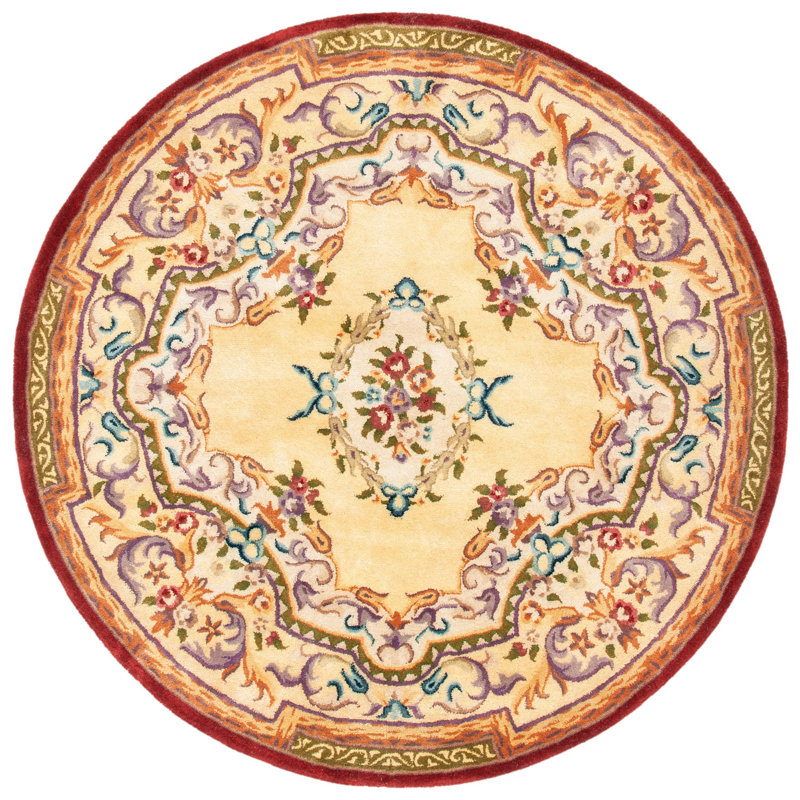 Tapis oriental en laine touffeté à la main Bedgood, Rond 8 pi