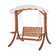 Lechlade 2 Person Solid Wood Porch Swing with Canopy