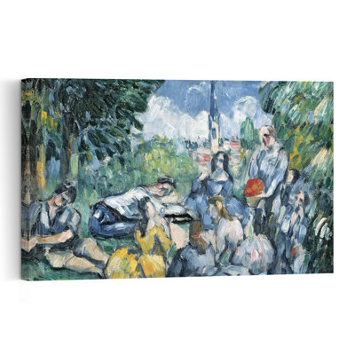 Déjeuner sur l'herbe, 1876-77 Impression d'art mural abstraite impressionniste contemporaine représentant un arbre et la nature