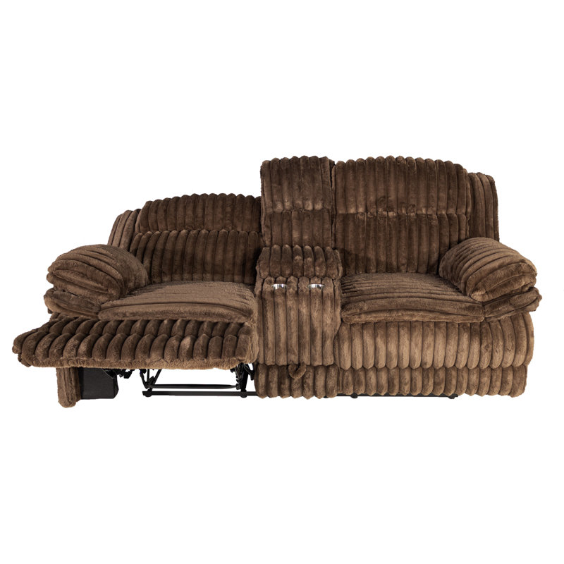 Causeuse inclinable avec boîte de rangement Living, Brun