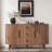 47'' Modern Sideboard Buffet Cabinet With Drawers, Adjustable Shelves, Sliding Doors, And Rounded Edges, Storage Credenza For Kitchen, Dining Room, Living Room-131277450