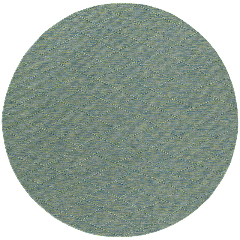 Dakhia Machine Washable Indoor/Outdoor Area Rug, Round 8'