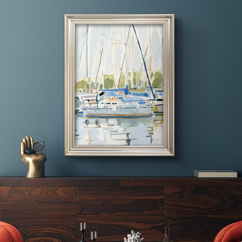 By The Bay II - Toile encadrée de qualité supérieure - prête à être accrochée, L 29 po x H 41 po