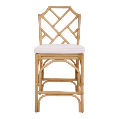 Jaime Rattan Counter Stool with Footrest 