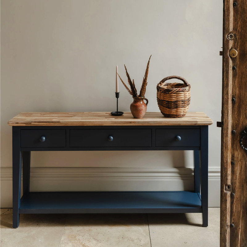 Bayou 143cm Console Table, Navy Blue