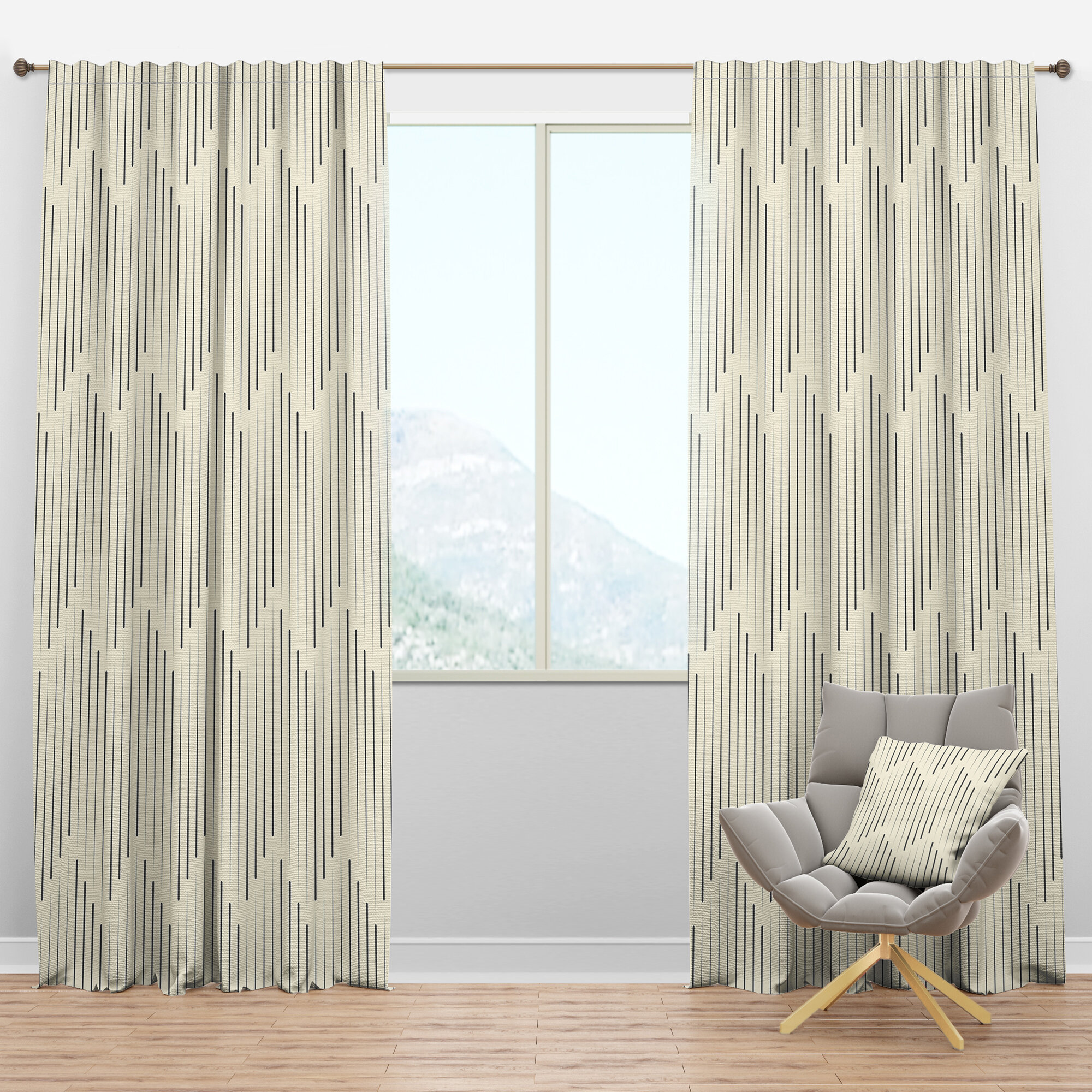 Scott Living 84-in White Semi-sheer Back Tab Single Curtain Panel