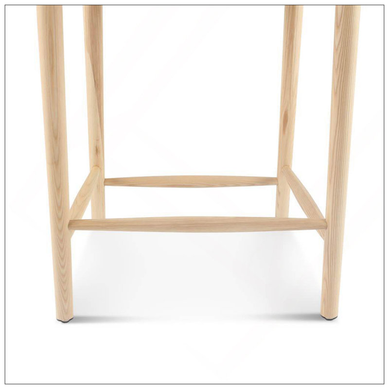 Tabouret de comptoir Wishbone, Bois de frêne naturel