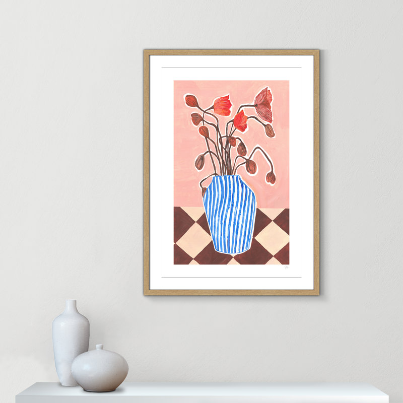 Poppies Print par Violets Print House, L 25,5 po x H 35,5 po, Imprimé mat, Naturel
