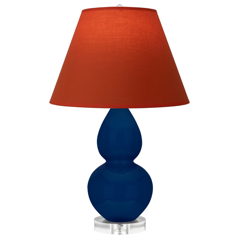 Petite lampe d'appoint à double gourde, Tanger / taupe, Cobalt; cobalt
