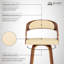 Tabouret pivotant à hauteur de comptoir ou de bar Shelly au fini bois - ensemble -1304667364-1304667365-1304667386