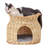 Dayanaira Orthopedic Polyester Nest / Cave Hooded Cat Mat Nest Bolster Pet Bed-193219579