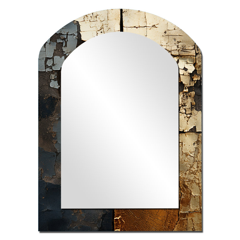 Abstrait Graceful Woodland Charm IV - Miroir mural moderne, 34 po x 25 po