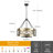 6 - Light 21.65" Dimmable Farmhouse Geometric Drum Chandelier Ceiling Lights for Foyer Kitchen Island Living Room-109402282