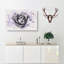 Lilac Succulent Plant Watercolour - Wrapped Canvas-56657560