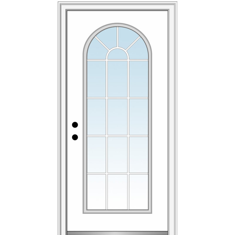 Portes d'entrée avant en fibre de verre Smooth Full Lite, Droite / vers l'intérieur, H 81,75 po x l 36 po x P 6,56 po