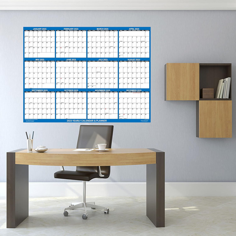 Grand calendrier mural effaçable humide et sec 32 po x 48 po SwiftGlimpse 2026