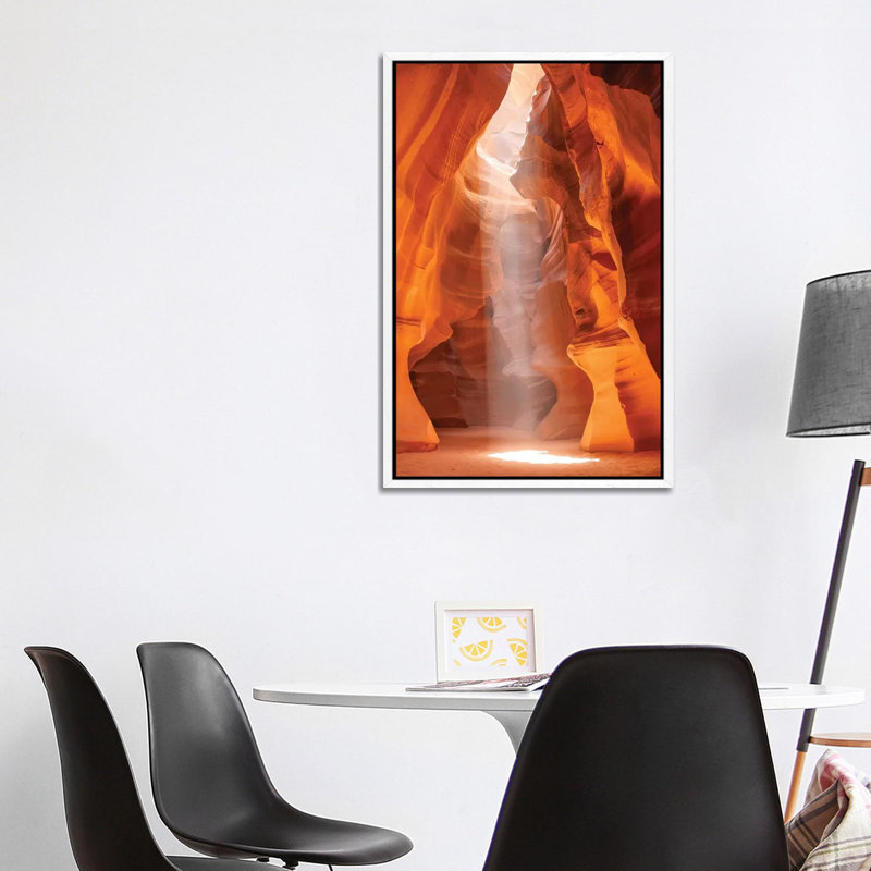Beautiful Antelope Canyon by Melanie Viola - Print on Canvas, 101.6 cm H x 66.04 cm W, White Framed