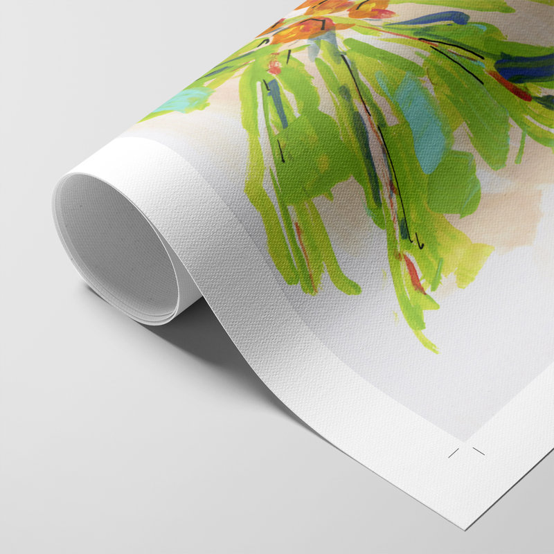 Cocotier I - impression sur toile seulement - NON CADRE, H 18 po x l 12 po