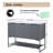 Aibne 48'' Single Sink Freestanding Bathroom Vanity, Floor Standing Vanity With 2 Doors,1 Drawer, and White Resin Basin Sink Top-564963640-564963647