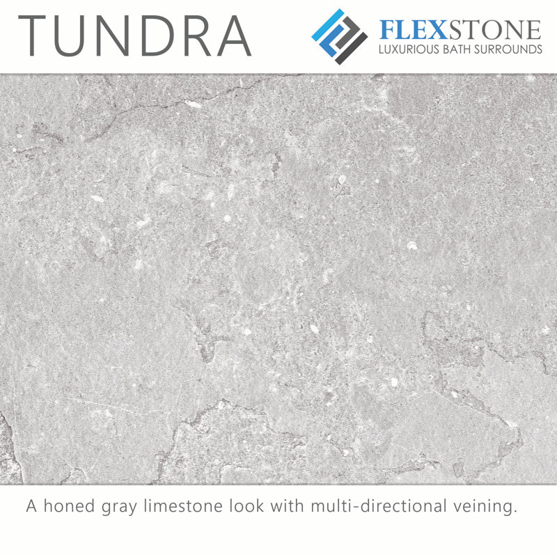 FlexStone® 60"W x 32"D Alcove Shower Base with Right Drain in Tundra, Tundra