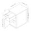 Table de bout cylindrique haute Amyrical de 24 po avec prises intégrées-277595350