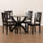 Felix 5-Pc Dining Set in Modern and Contemporary & Dark Brown Finish, 37.4'' H X 17.9'' W X 19.9'' D-1250924368-1250924369