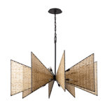 Corrente 16-Lt Chandelier - Matte Black/Sulihiya