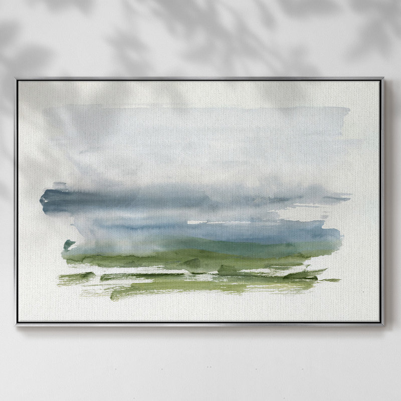 «Coastline Splash III», reproduction sur toile encadrée, H 17 po x l 25 po x P 2 po, Argent