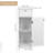 1-Drawer Free-standing Bathroom Cabinet, White 12.6x11.8x34.3in