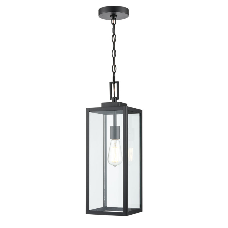 Mini-luminaire suspendu pour l'extérieur Robert, Noir mat