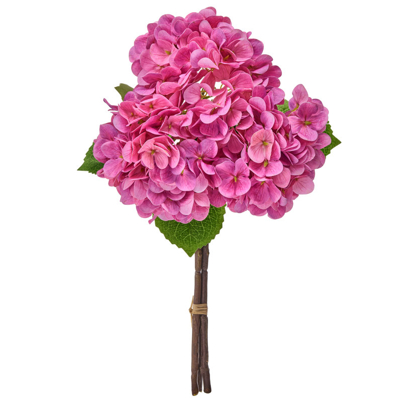 18" Pe Hydrangea Bundle, Rose Pink Pe Hydrangea Bundle