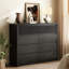 Commode l 50 po à 9 tiroirs, commode de chambre à coucher cannelée pour salon, meuble télé avec dispositif anti-basculement-752525481