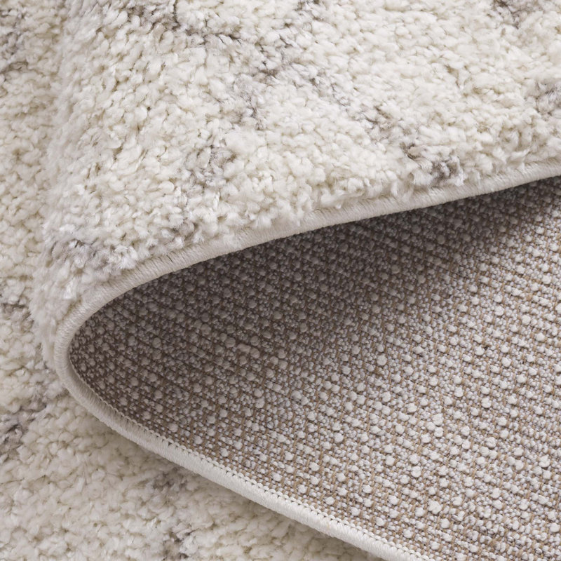 Develin Performance Chevron Rug, Oval 6' x 8', Ivory/Beige